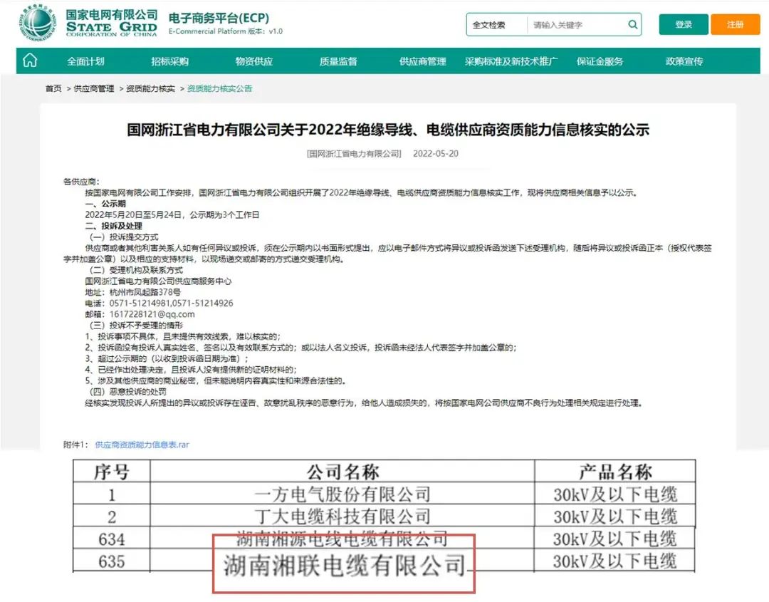 喜訊 | 湘聯(lián)電纜順利通過國家電網(wǎng)“供應(yīng)商資質(zhì)能力”審核！